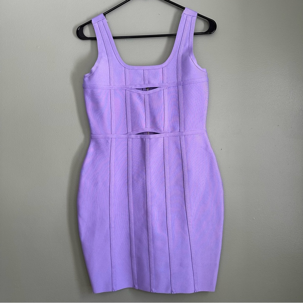 Lavender bandage bodycon mini dress from Fashion Nova 💜
